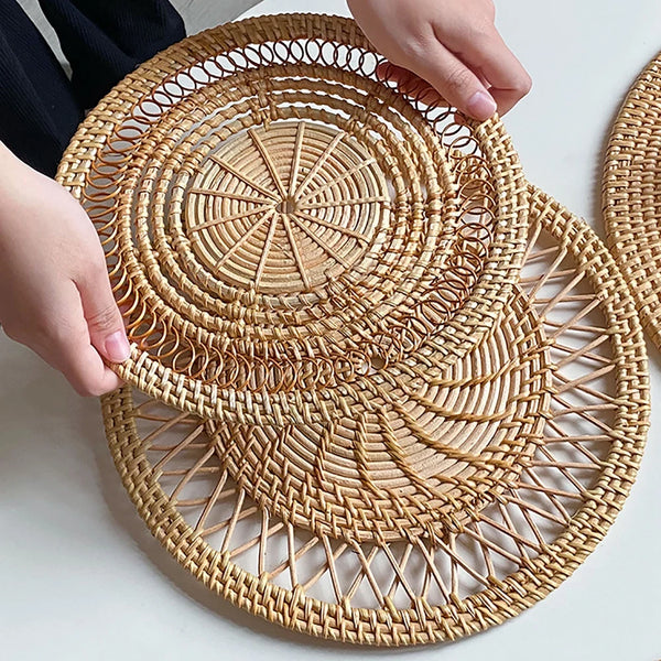 Wicker Woven Plate-ToShay.org