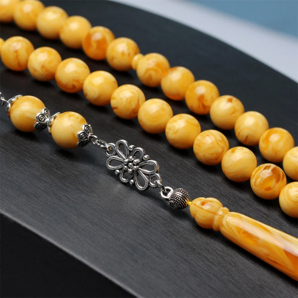 Yellow Amber Prayer Beads-ToShay.org