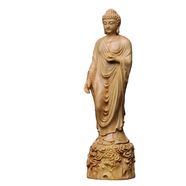 Wood Amitabha Buddha-ToShay.org