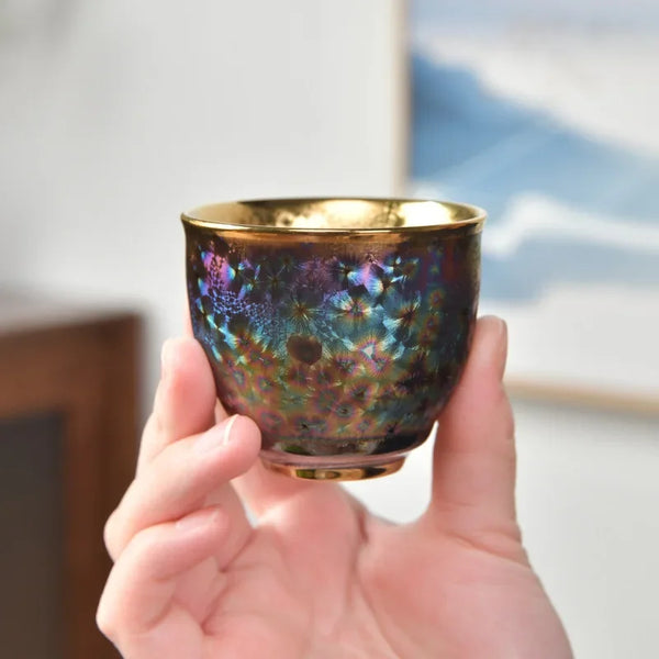 Gold Glazed Ceramic Teacups-ToShay.org