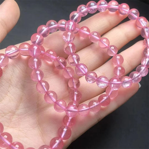 Pink Topaz Bead Bracelet-ToShay.org