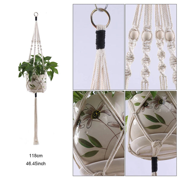 Macrame Plant Hanger Baskets-ToShay.org