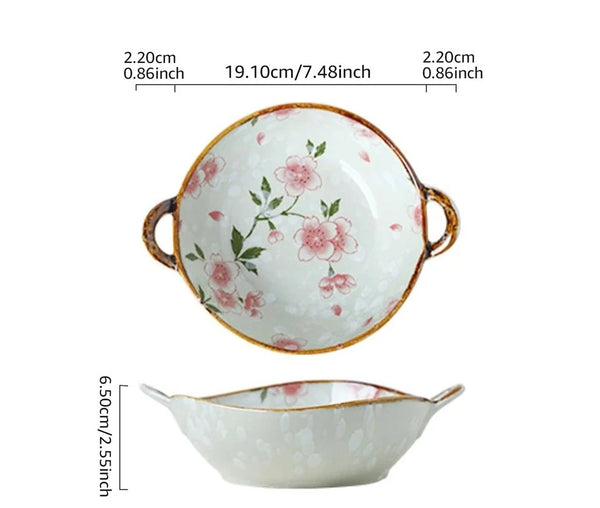 Flowers Ceramic Bowl-ToShay.org