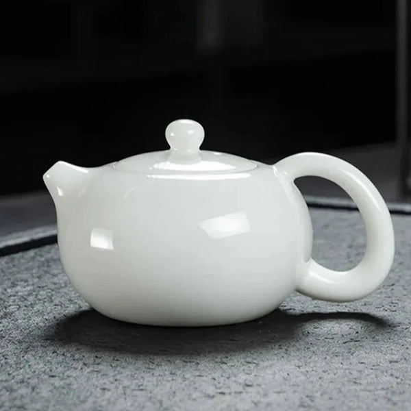 White Porcelain Teapot-ToShay.org