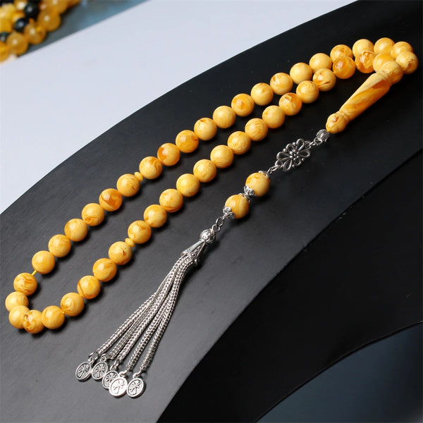 Yellow Amber Prayer Beads-ToShay.org