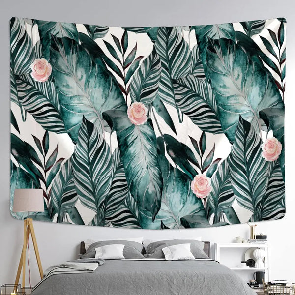 Tropical Palm Leaf Tapestry-ToShay.org