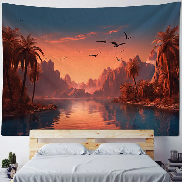 Seaside Sunset Tapestry-ToShay.org