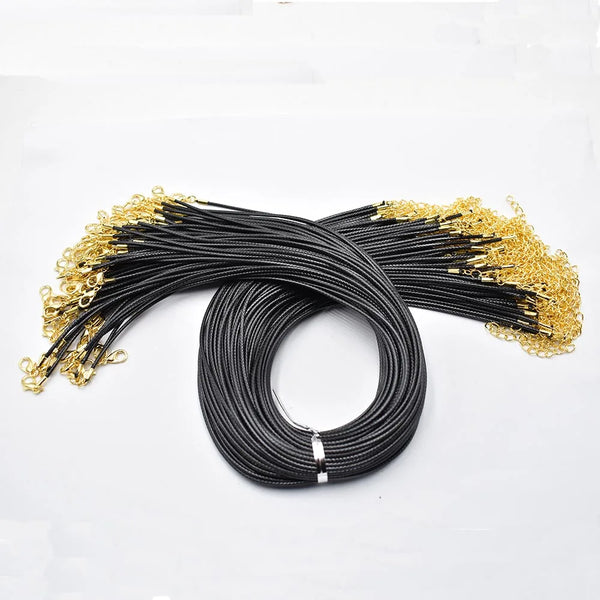 Black Wax Leather Cord Rope-ToShay.org