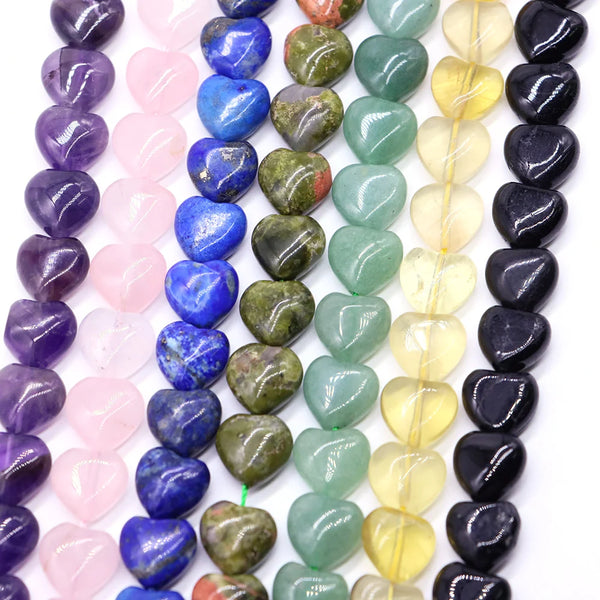 Mixed Quartz Heart Beads-ToShay.org