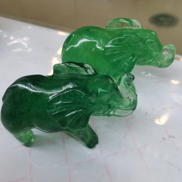 Green Fluorite Elephant-ToShay.org