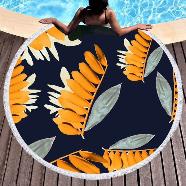 Tropical Palm Leaf Beach Mat-ToShay.org