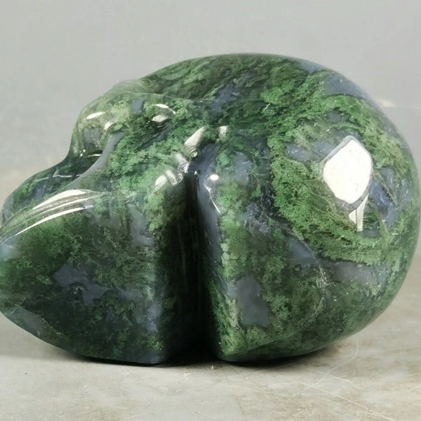 Green Moss Agate Skull-ToShay.org