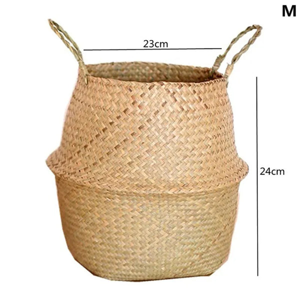 Straw Pot Plant Basket-ToShay.org