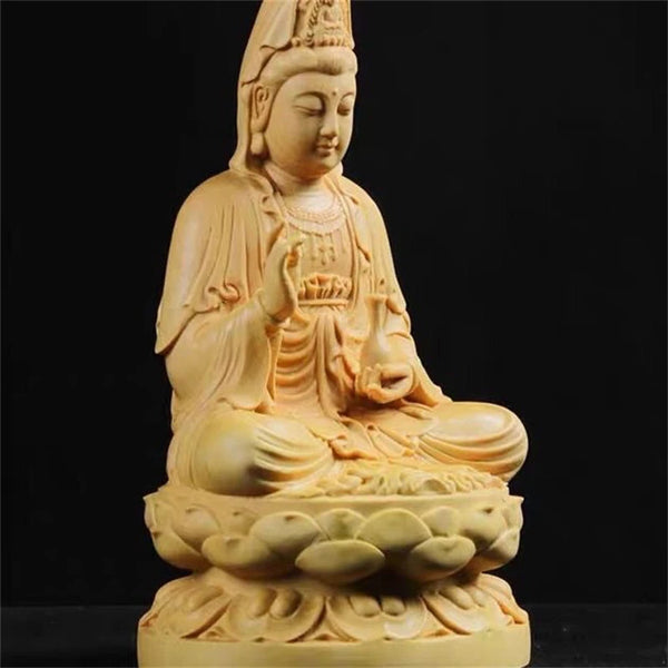 Wood Guanyin Bodhisattva-ToShay.org