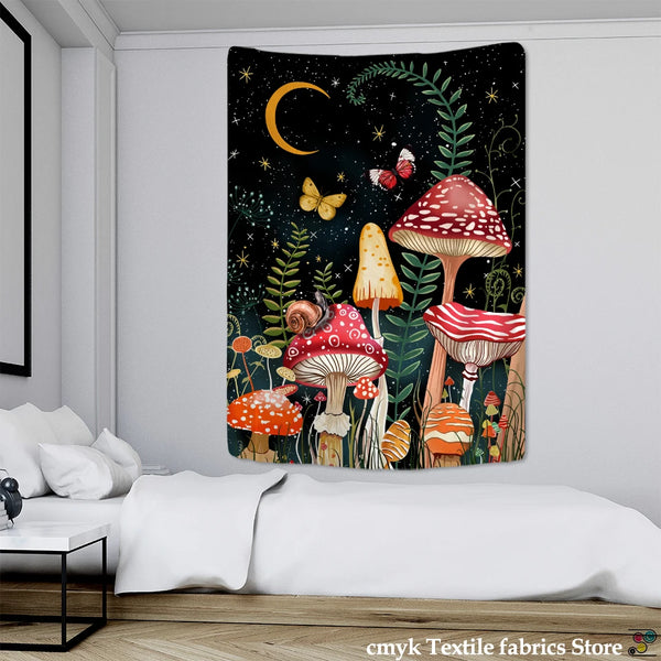 Mushroom Forest Tapestry-ToShay.org