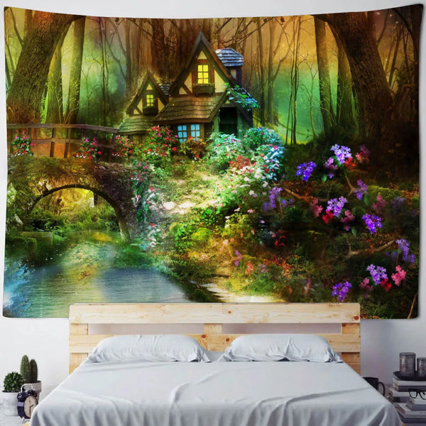 Fairytale Castle Tapestry-ToShay.org