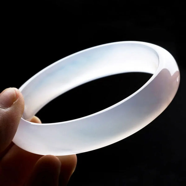 White Agate Bangle-ToShay.org