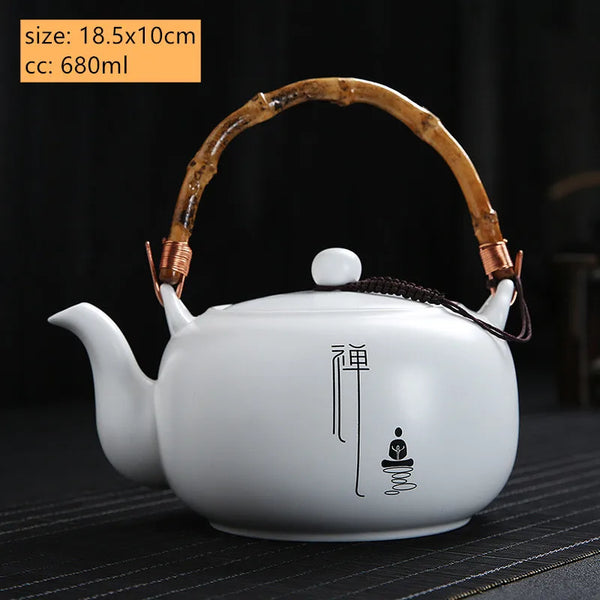 White Ceramic Beam Teapot-ToShay.org