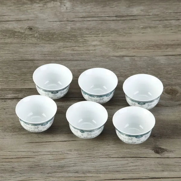 White Ceramic Teacup Sets-ToShay.org