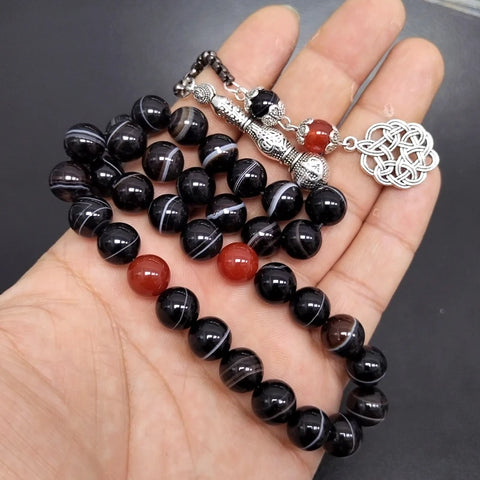 Black Agate Prayer Beads-ToShay.org