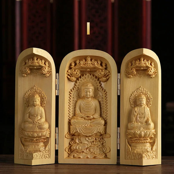 Wood Guanyin Buddha Box-ToShay.org