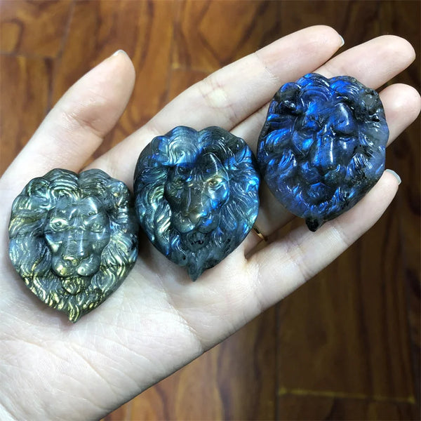 Blue Labradorite Lion Head-ToShay.org