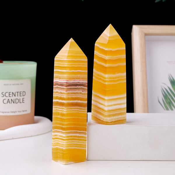 Yellow Calcite Crystal Tower-ToShay.org