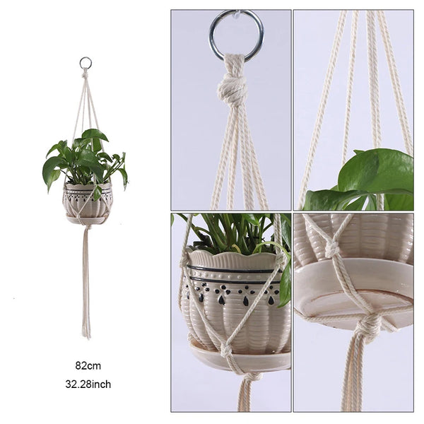 Macrame Plant Hanger Baskets-ToShay.org