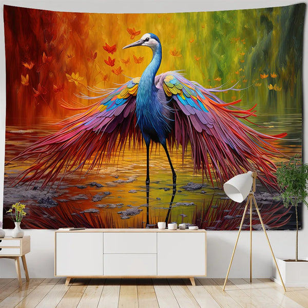 Forest Bird Art Tapestry-ToShay.org