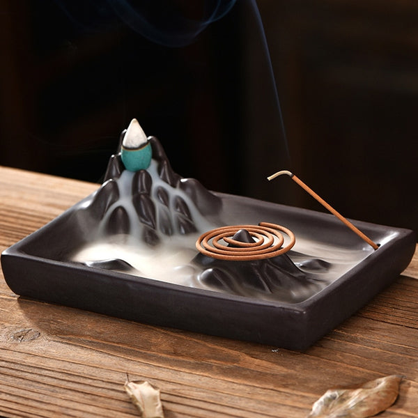 Mountain Backflow Incense Burner-ToShay.org