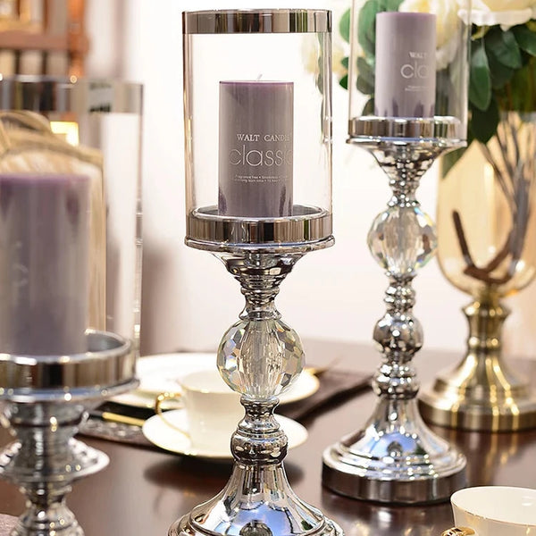 Crystal Glass Candle Holders-ToShay.org