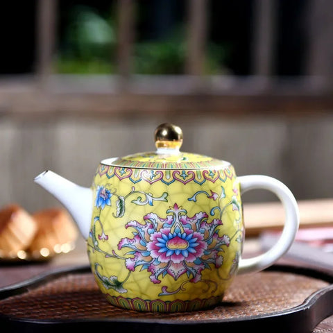 Enamel Porcelain Teapot-ToShay.org