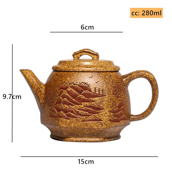 Yellow Yixing Clay Teapot-ToShay.org