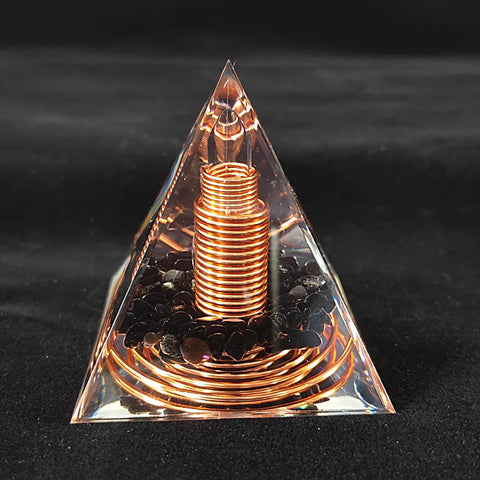 Black Obsidian Orgonite Pyramid-ToShay.org