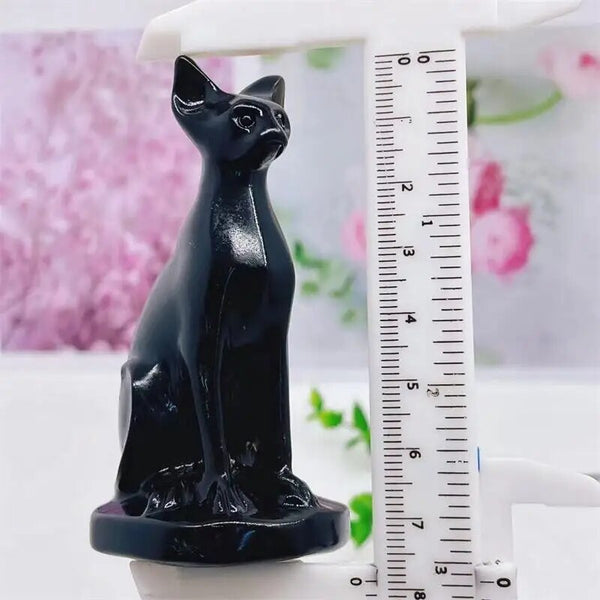 Black Obsidian Egyptian Cat-ToShay.org