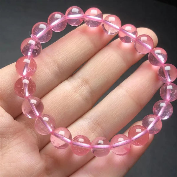 Pink Topaz Bead Bracelet-ToShay.org