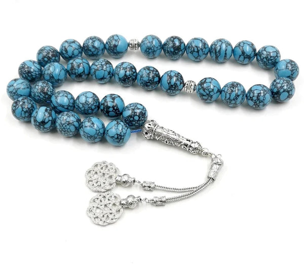 Blue Turquoise Prayer Beads-ToShay.org