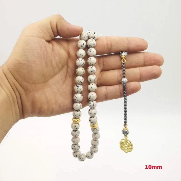 White Dotted Prayer Beads-ToShay.org