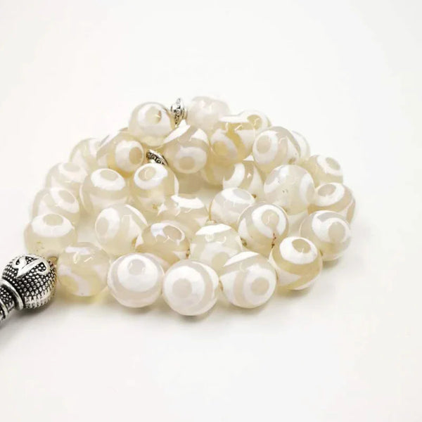 White Eyes Agate Prayer Beads-ToShay.org