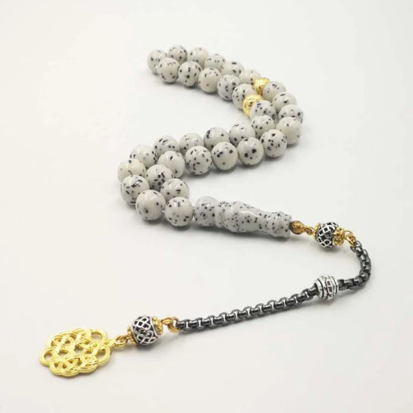 White Dotted Prayer Beads-ToShay.org