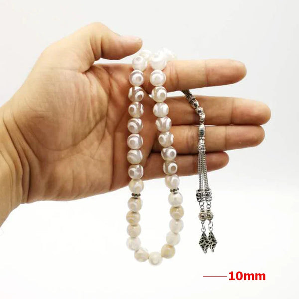 White Eyes Agate Prayer Beads-ToShay.org