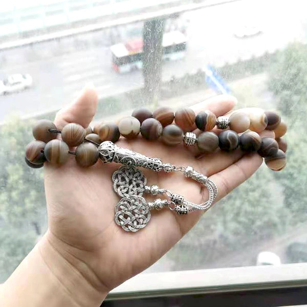 Brown Agate Prayer Beads-ToShay.org