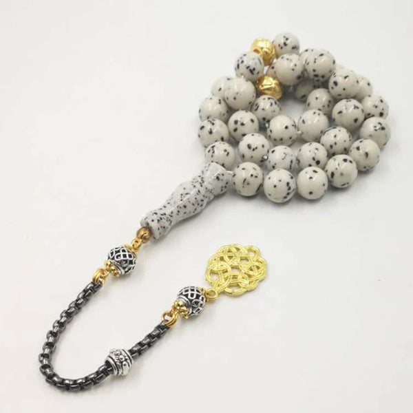 White Dotted Prayer Beads-ToShay.org