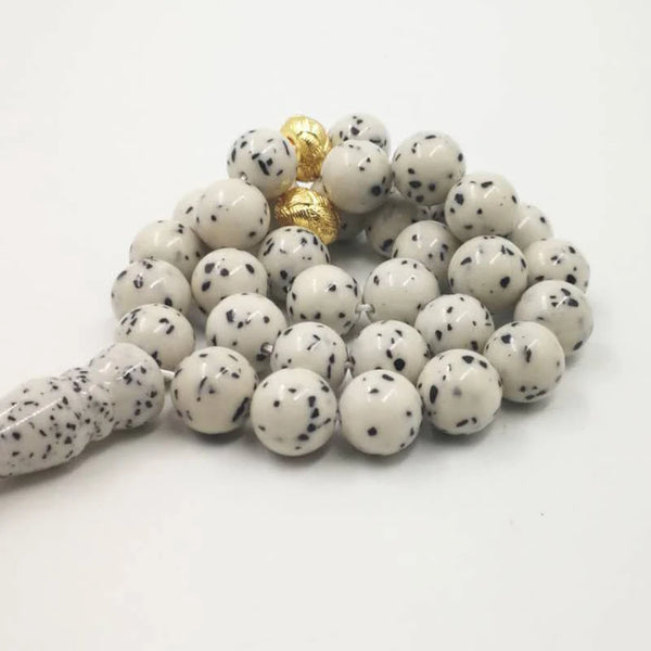 White Dotted Prayer Beads-ToShay.org