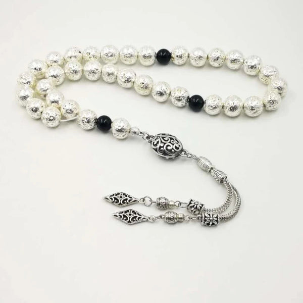 Silver Lava Stone Prayer Beads-ToShay.org