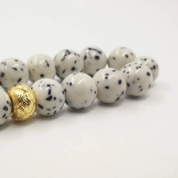 White Dotted Prayer Beads-ToShay.org