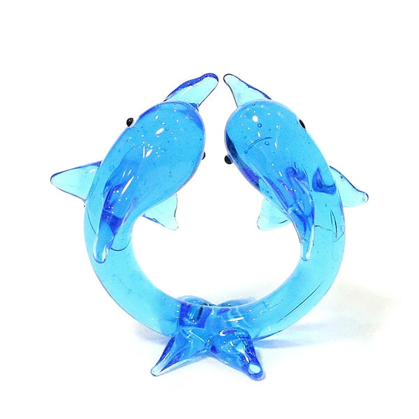 Glass Blue Dolphin-ToShay.org