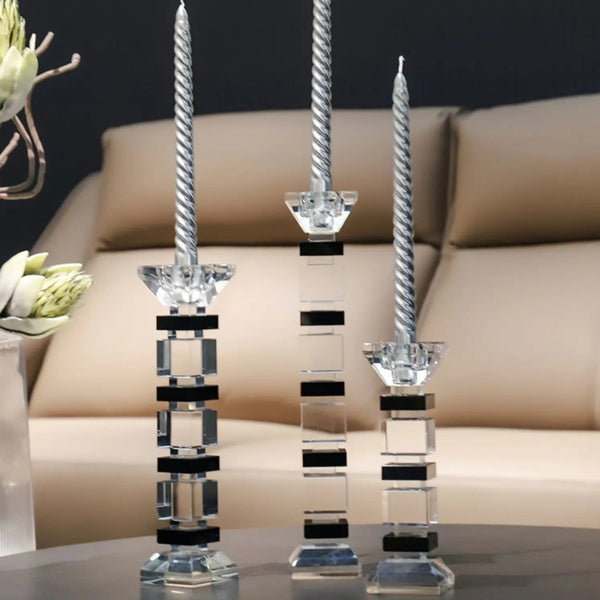 Crystal Glass Candle Holder-ToShay.org