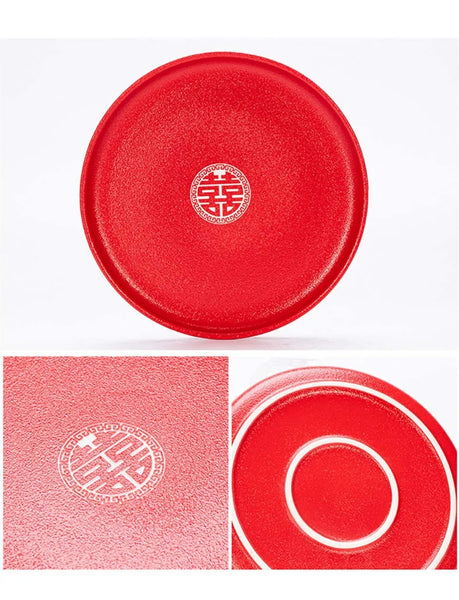 Red Ceramic Tea Set-ToShay.org