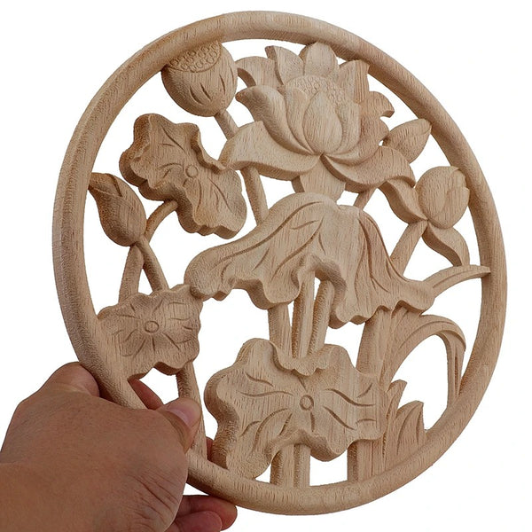 Wood Carved Flower Panel-ToShay.org